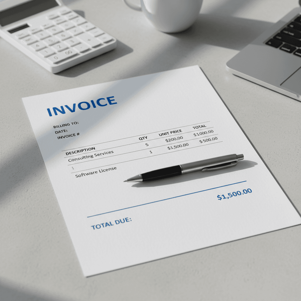 Transparent pricing documentation and invoice details