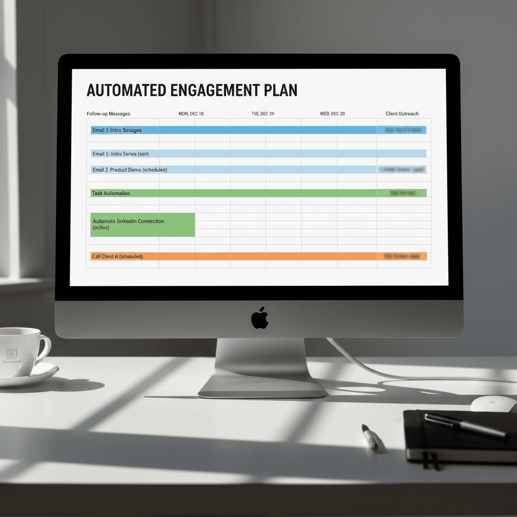 Follow-up automation schedule and task management