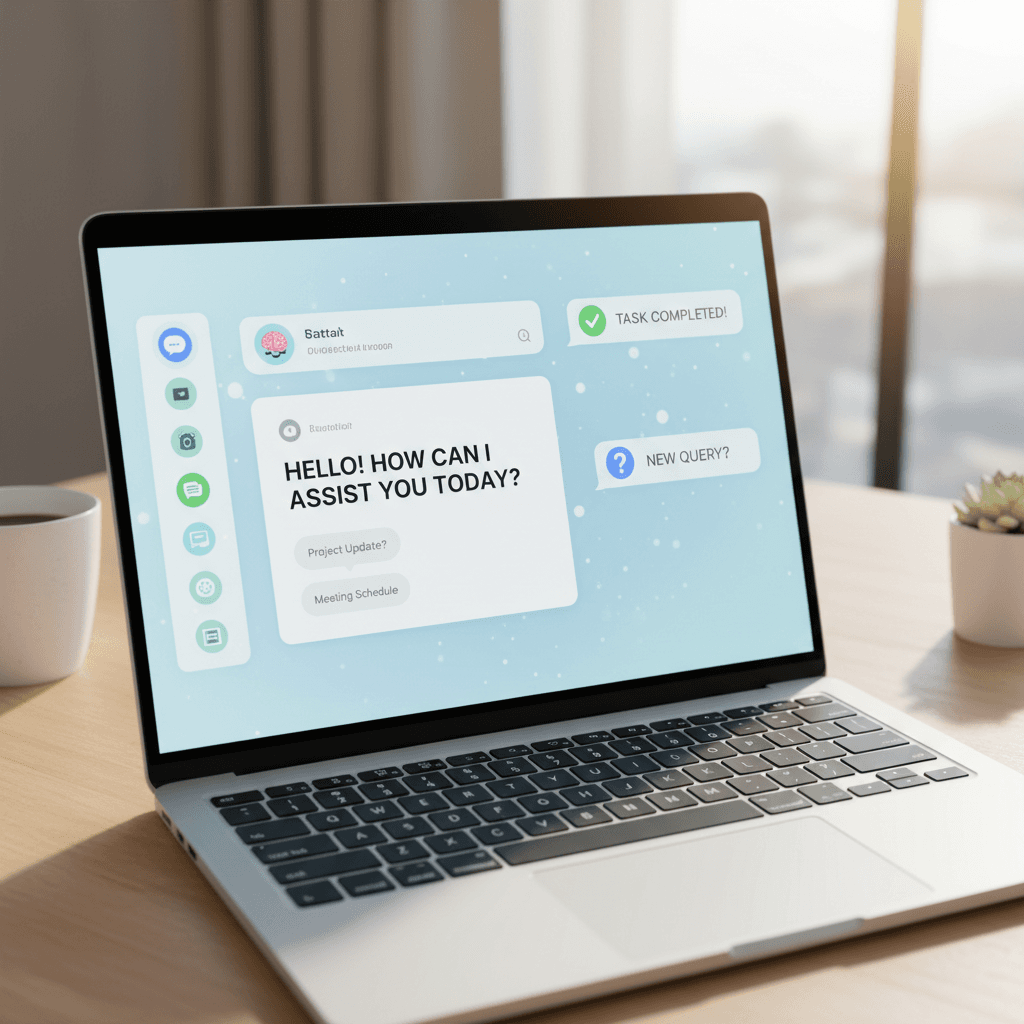 AI chatbot interface handling customer conversations